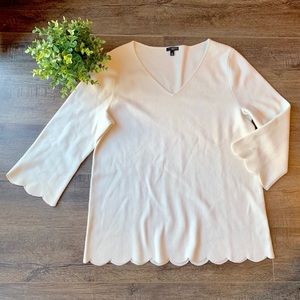 Talbots plus scalloped shirt